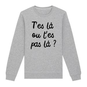 Sweat Adulte T'es la ou t'es pas la 1 Sweat Adulte Tes l ou tes pas la 2