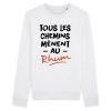 Sweat Adulte Tous les chemins menent au Rhum
