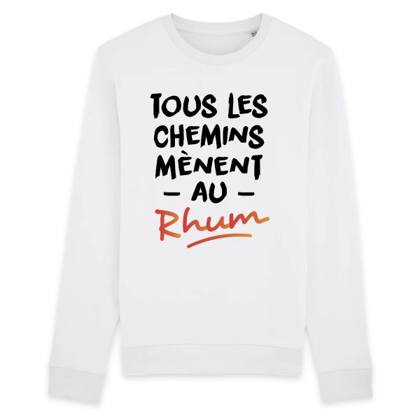 Sweat Adulte Tous les chemins menent au Rhum