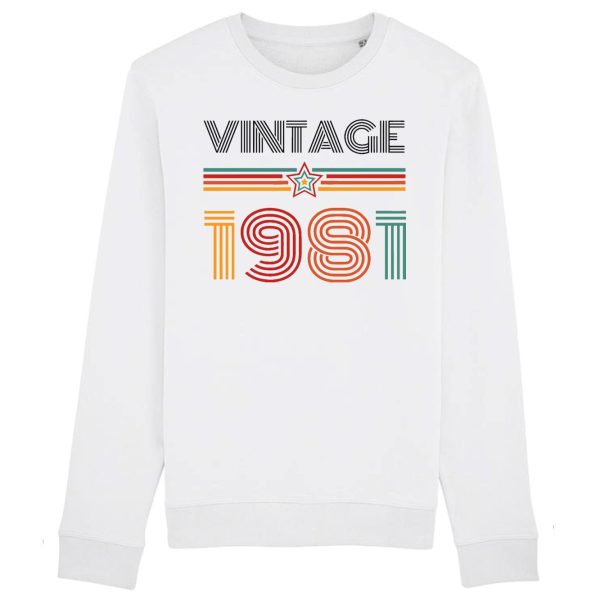 Sweat Adulte Vintage annee 1981