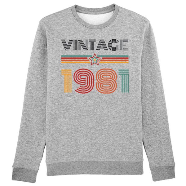 Sweat Adulte Vintage annee 1981