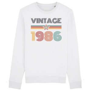 Sweat Adulte Vintage annee 1986