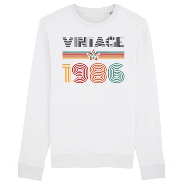 Sweat Adulte Vintage annee 1986