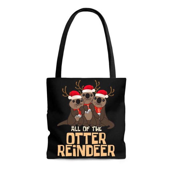 All of the Otter Reindeer Christmas Tote Bag