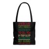 Americans We’ll Cross A Frozen River To Kill You In Your Sleep On Christmas Tote Bag