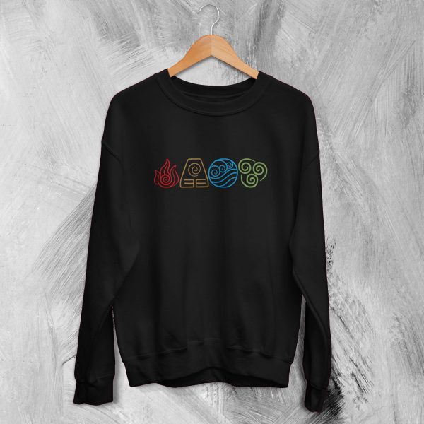 Avatar The Last Airbander Sweatshirt Element Logo Sweater The Legend of Aang