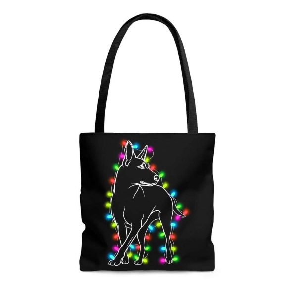 Belgian Malinois Dogs Christmas Lights Tote Bag