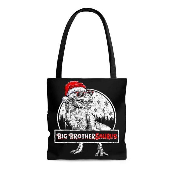 Big Brothersaurus T-Rex Dinosaur Christmas Tote Bag