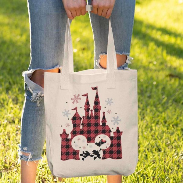 Castle Mickey Minnie Christmas Tote Bag Disney