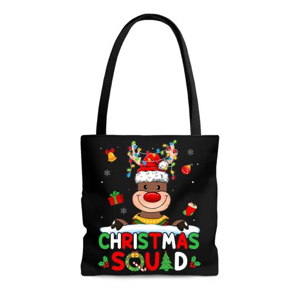 Christmas Crew Squad Reindeer Tote Bag