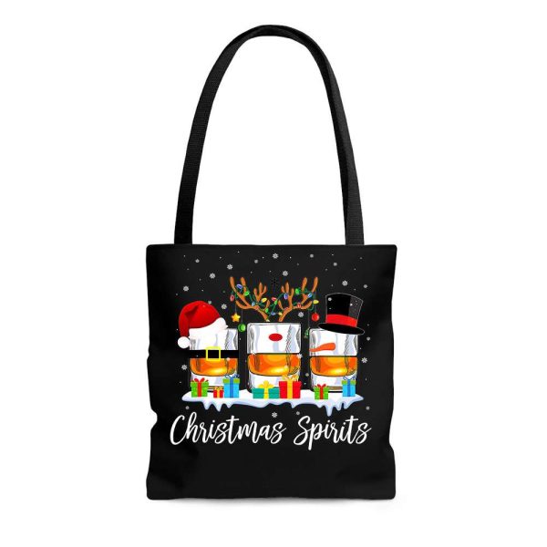 Christmas Spirits Glasses Of Bourbon Tote Bag