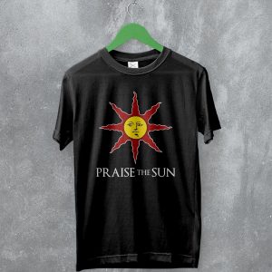 Dark Souls T-Shirt Praise The Sun Shirt Iconic Vintage Game Merch