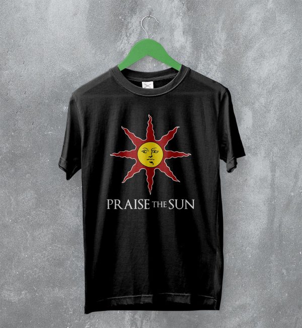 Dark Souls T-Shirt Praise The Sun Shirt Iconic Vintage Game Merch