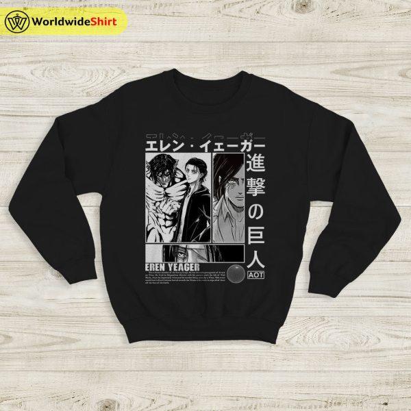 Eren Yeager AOT Sweatshirt Attack On Titan Shirt Shingeki no Kyojin Shirt