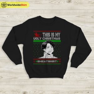 Levi Ackerman Christmas Sweatshirt Attack On Titan Shirt Ugly Christmas Shirt