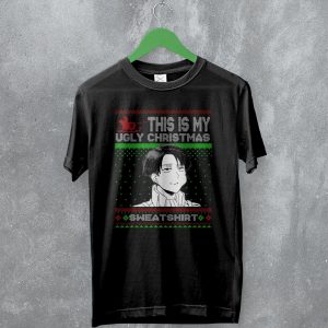 Levi Ackerman Christmas T-Shirt Attack On Titan Sweater Ugly Christmas Shirt