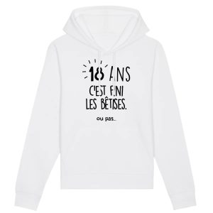 Sweat Capuche Adulte Anniversaire 18 ans