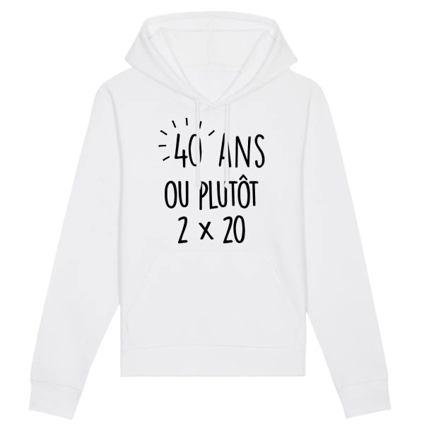 Sweat Capuche Adulte Anniversaire 40 ans