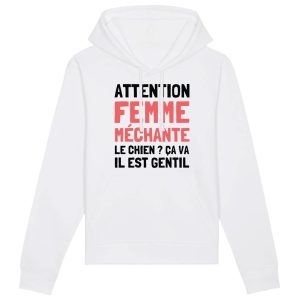 Sweat Capuche Adulte Attention femme mechante