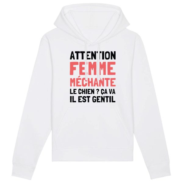 Sweat Capuche Adulte Attention femme mechante