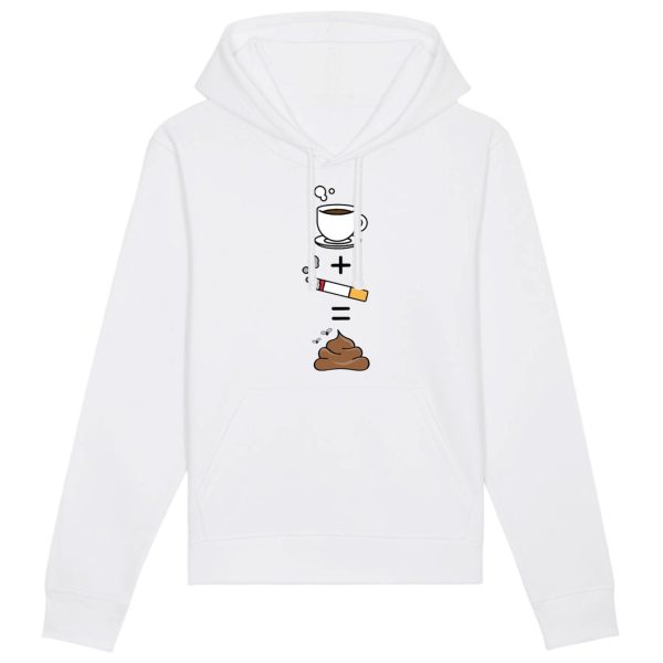 Sweat Capuche Adulte Cafe clope caca