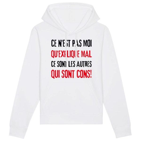 Sweat Capuche Adulte Ce n’est pas moi qui explique mal