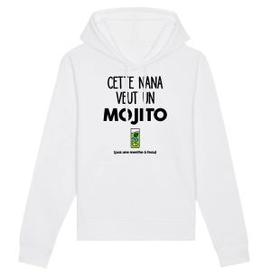 Sweat Capuche Adulte Cette nana veut un mojito
