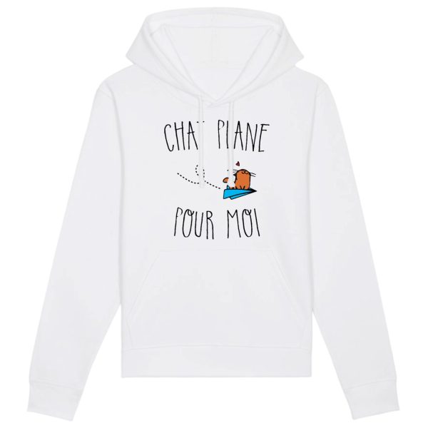 Sweat Capuche Adulte Chat plane pour moi