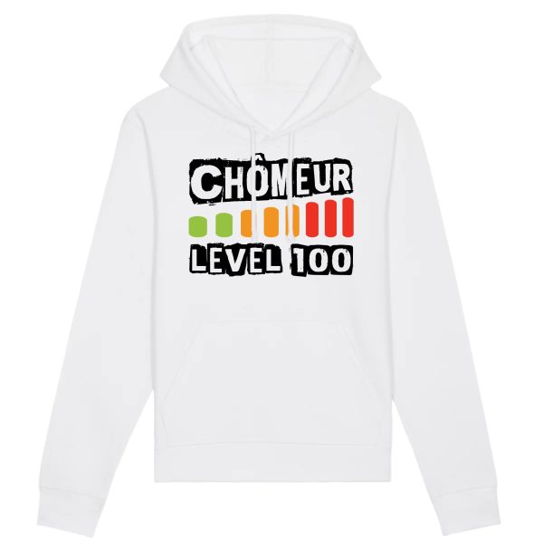 Sweat Capuche Adulte Chomeur level 100