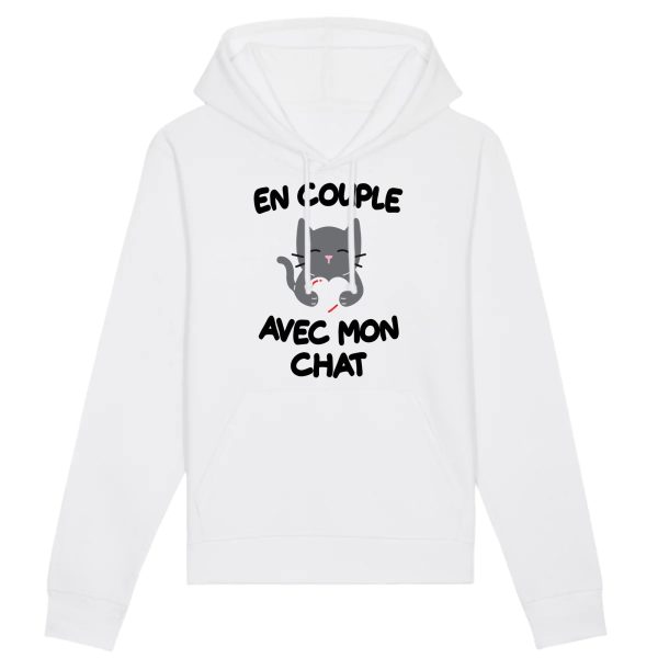 Sweat Capuche Adulte En couple avec mon chat