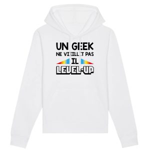 Sweat Capuche Adulte Geek level-up