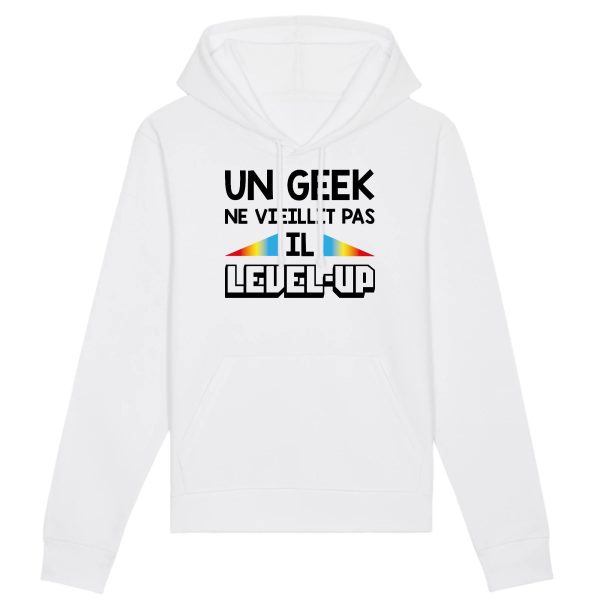 Sweat Capuche Adulte Geek level-up