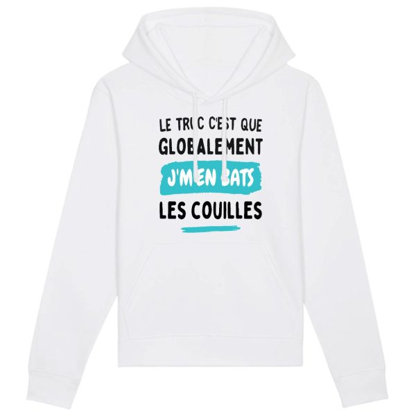 Sweat Capuche Adulte Globalement j’m’en bats les couilles