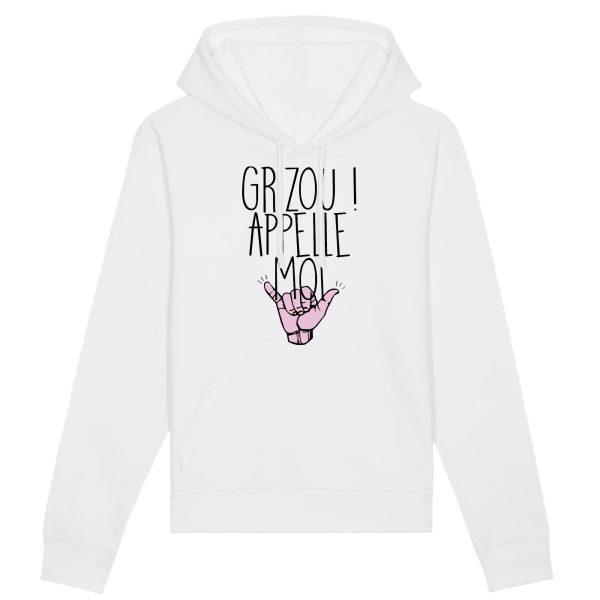 Sweat Capuche Adulte Grizou appelle moi