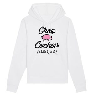 Sweat Capuche Adulte Gros cochon