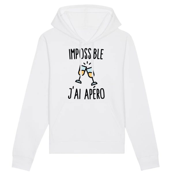 Sweat Capuche Adulte Impossible j’ai apero