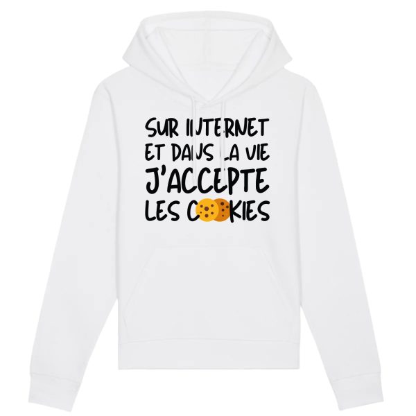 Sweat Capuche Adulte J’accepte les cookies