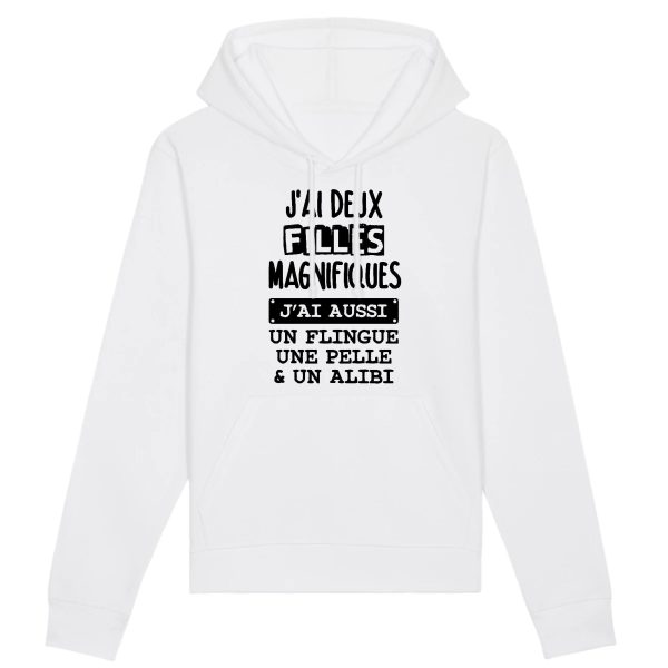 Sweat Capuche Adulte J’ai deux filles magnifiques