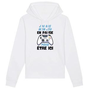 Sweat Capuche Adulte J’ai mis mon jeu en pause pour etre ici