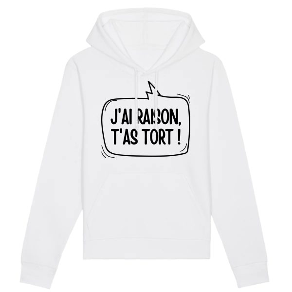 Sweat Capuche Adulte J’ai raison, t’as tort