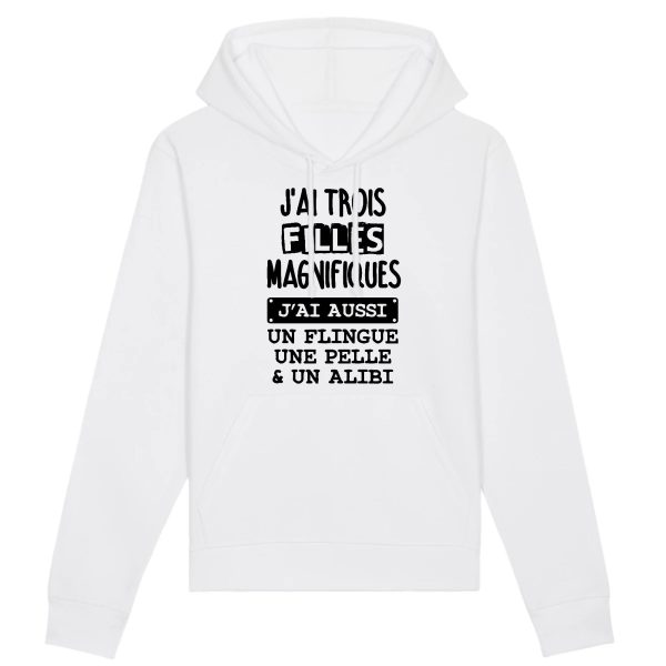 Sweat Capuche Adulte J’ai trois filles magnifiques