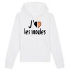 Sweat Capuche Adulte J&rsquo;aime les moules