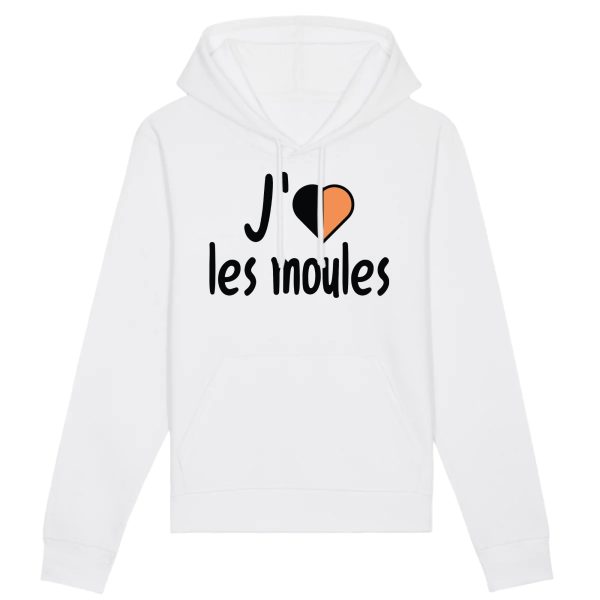 Sweat Capuche Adulte J’aime les moules