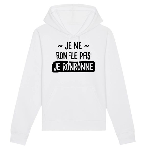 Sweat Capuche Adulte Je ne ronfle pas je ronronne