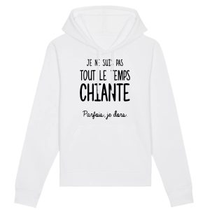 Sweat Capuche Adulte Je ne suis pas chiante