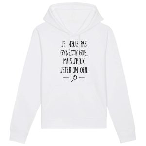Sweat Capuche Adulte Je ne suis pas gynecologue