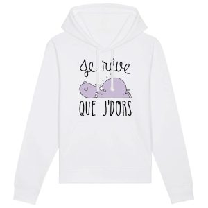 Sweat Capuche Adulte Je r�ve que je dors