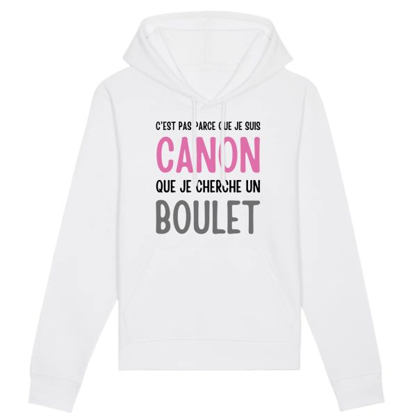 Sweat Capuche Adulte Je suis canon mais je ne cherche pas un boulet