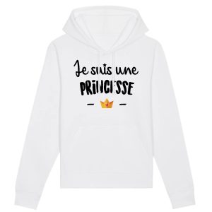 Sweat Capuche Adulte Je suis une princesse