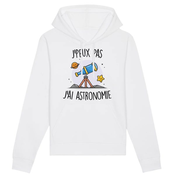 Sweat Capuche Adulte J’peux pas j’ai astronomie